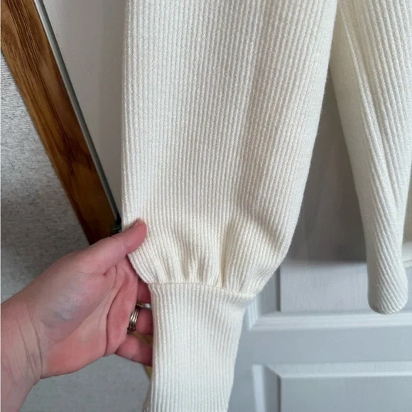 Madewell Ivory Ribbed  Sweater - Picture 4 of 5